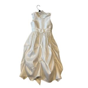 Memories White Formal Dress Girls Sz M 7/8